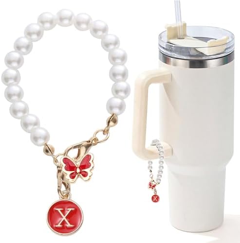 Pearl Chain Accessories Stanley Cup Initial Charms - AYUNA