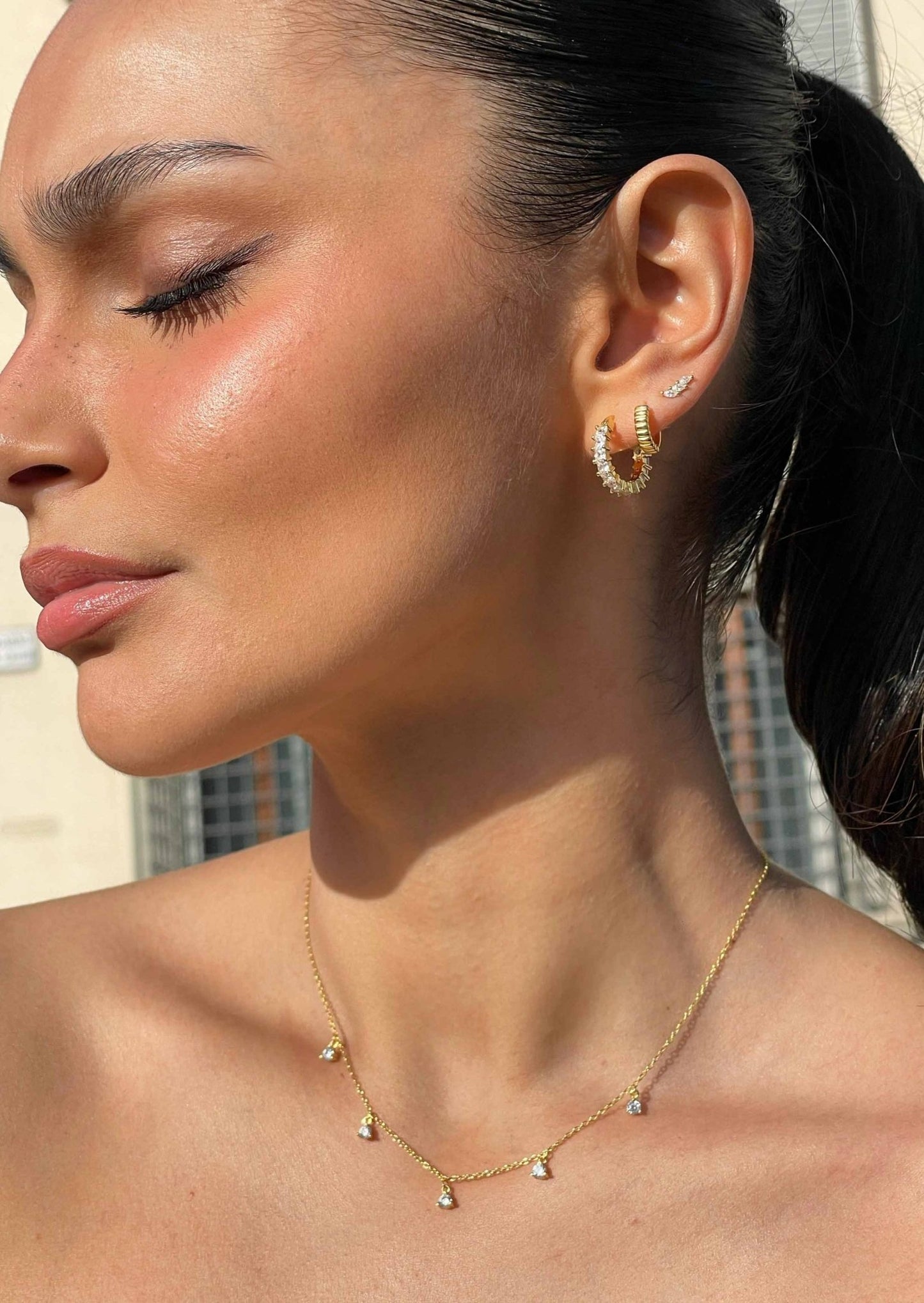 Posie Studs - Gold - AYUNA
