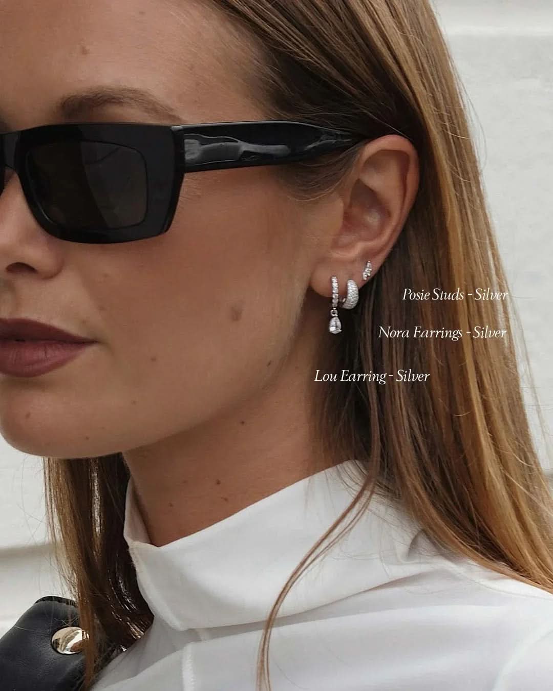 Posie Studs - Silver - AYUNA