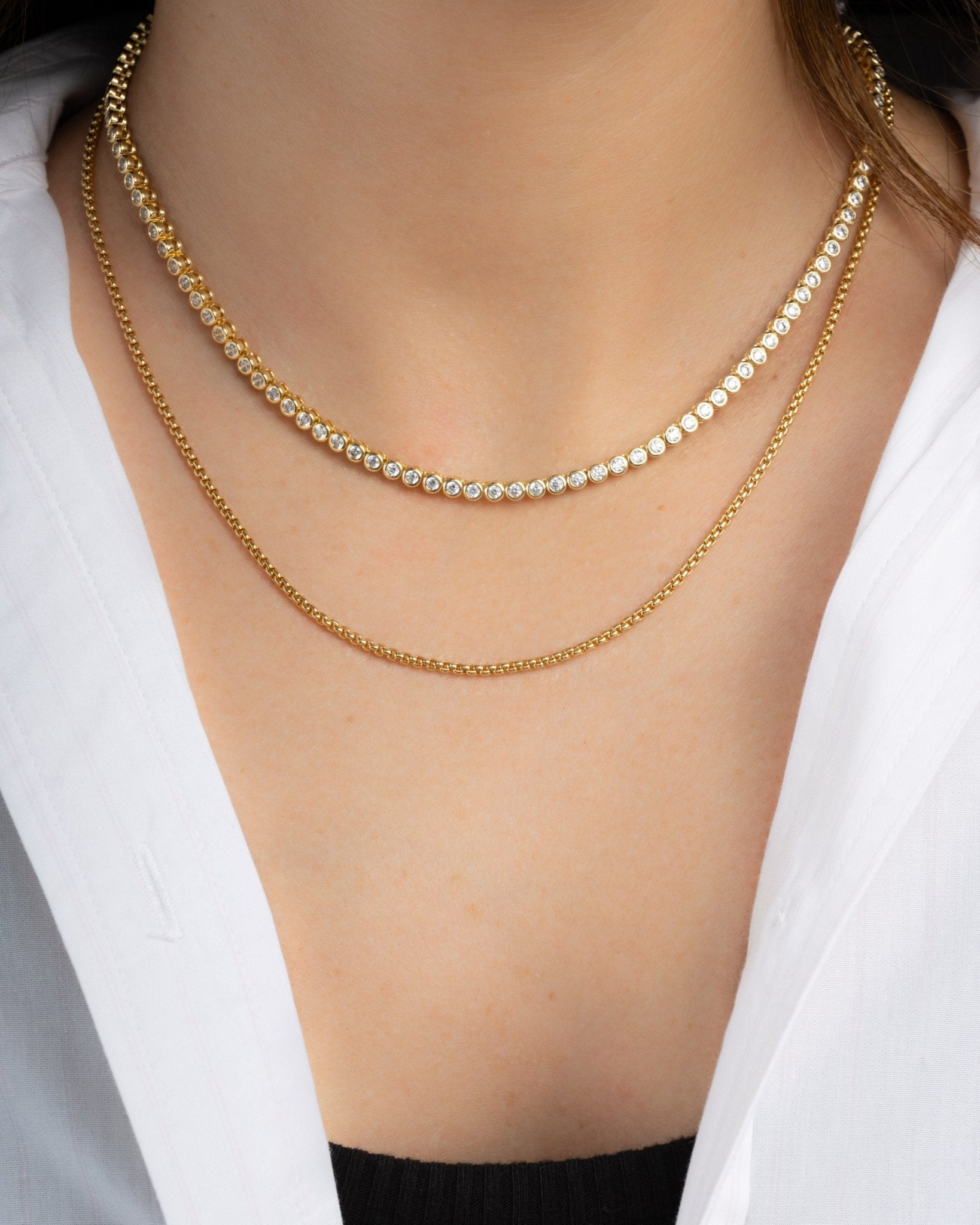 Rounded Box Chain Necklace - AYUNA