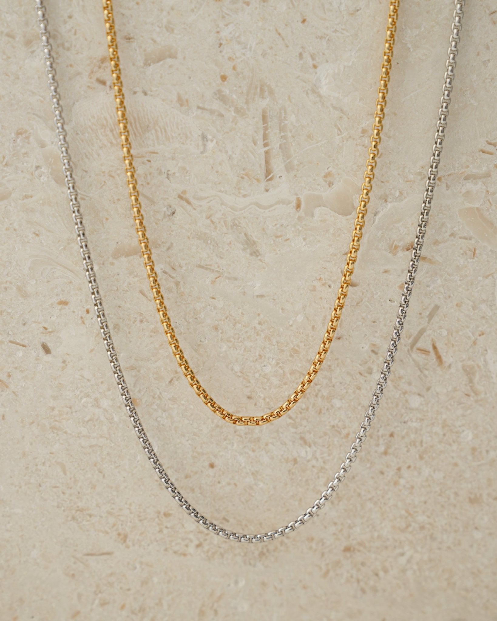 Rounded Box Chain Necklace - AYUNA
