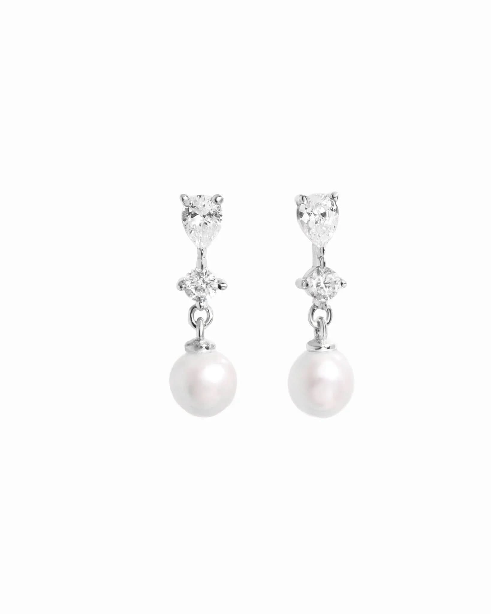 Small Pearl Drop Earrings - AYUNA
