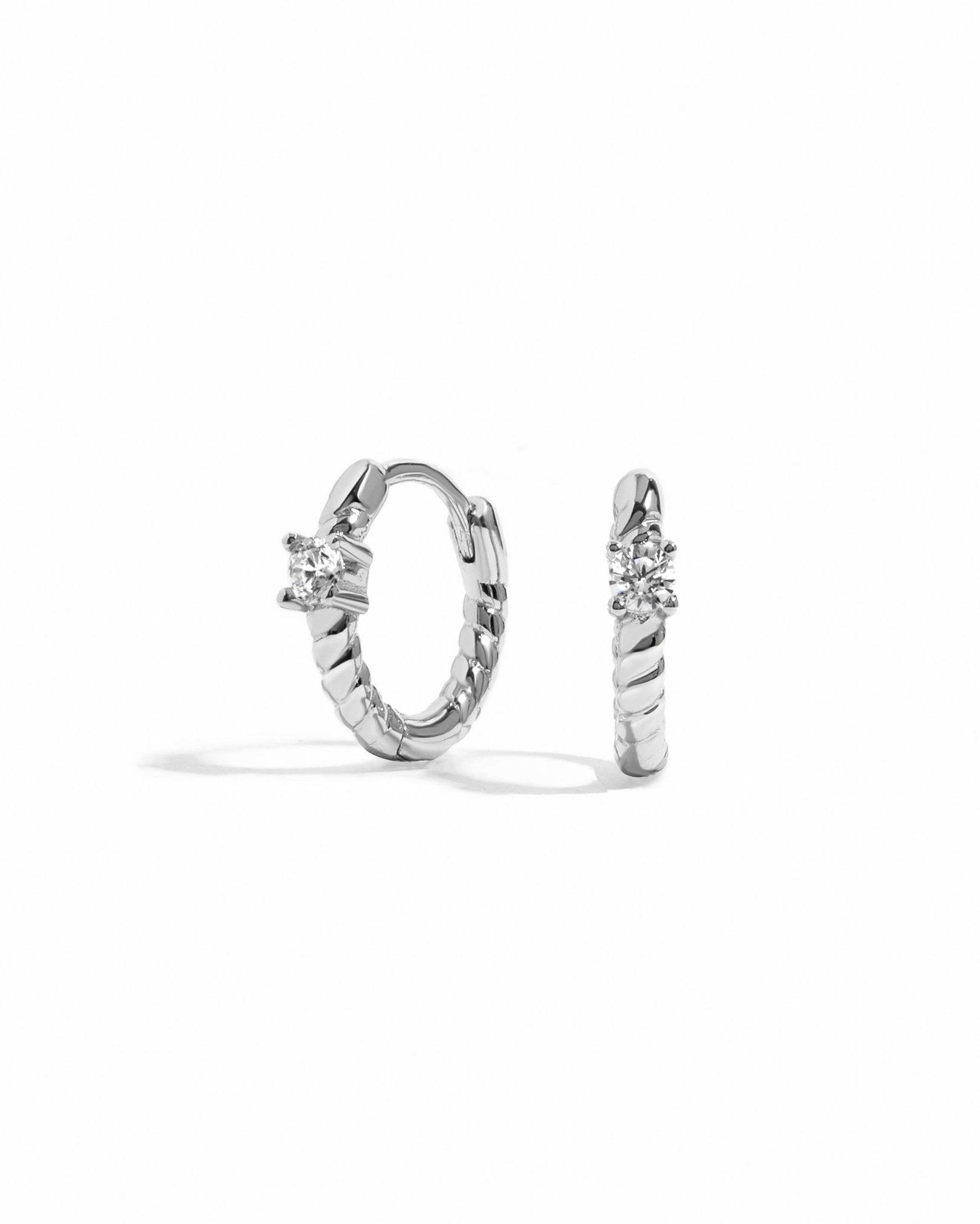 Spiral Huggie Hoops - AYUNA