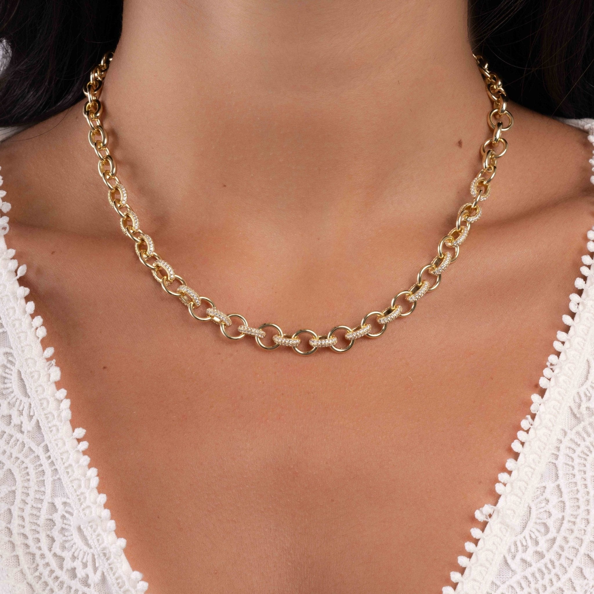 Statement Pavé Necklace - AYUNA