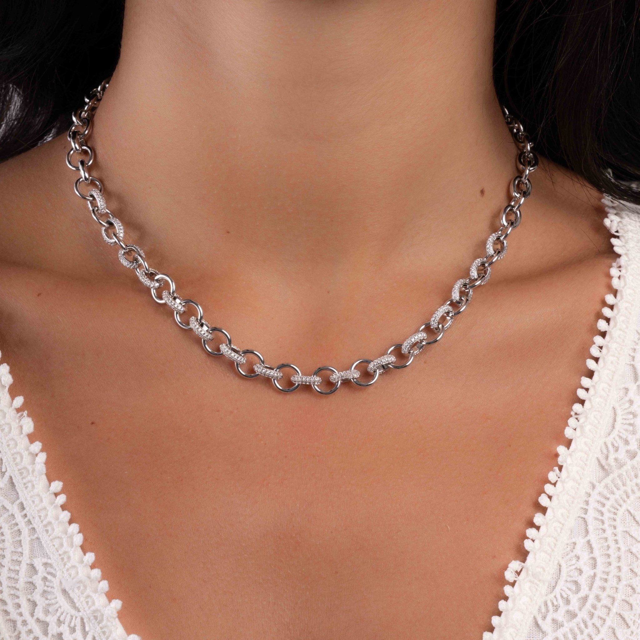 Statement Pavé Necklace - AYUNA