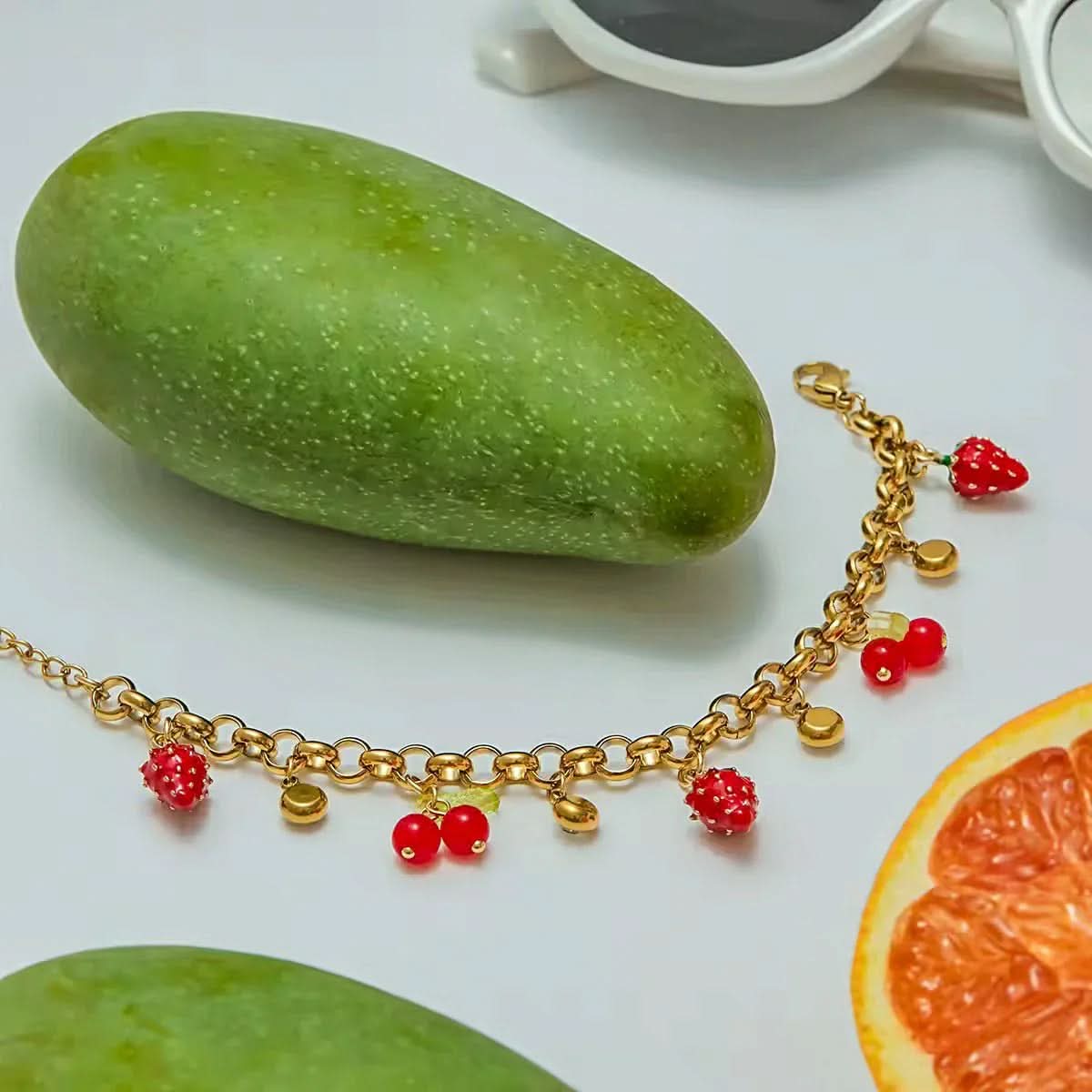 Strawberry Charms Bracelet - AYUNA