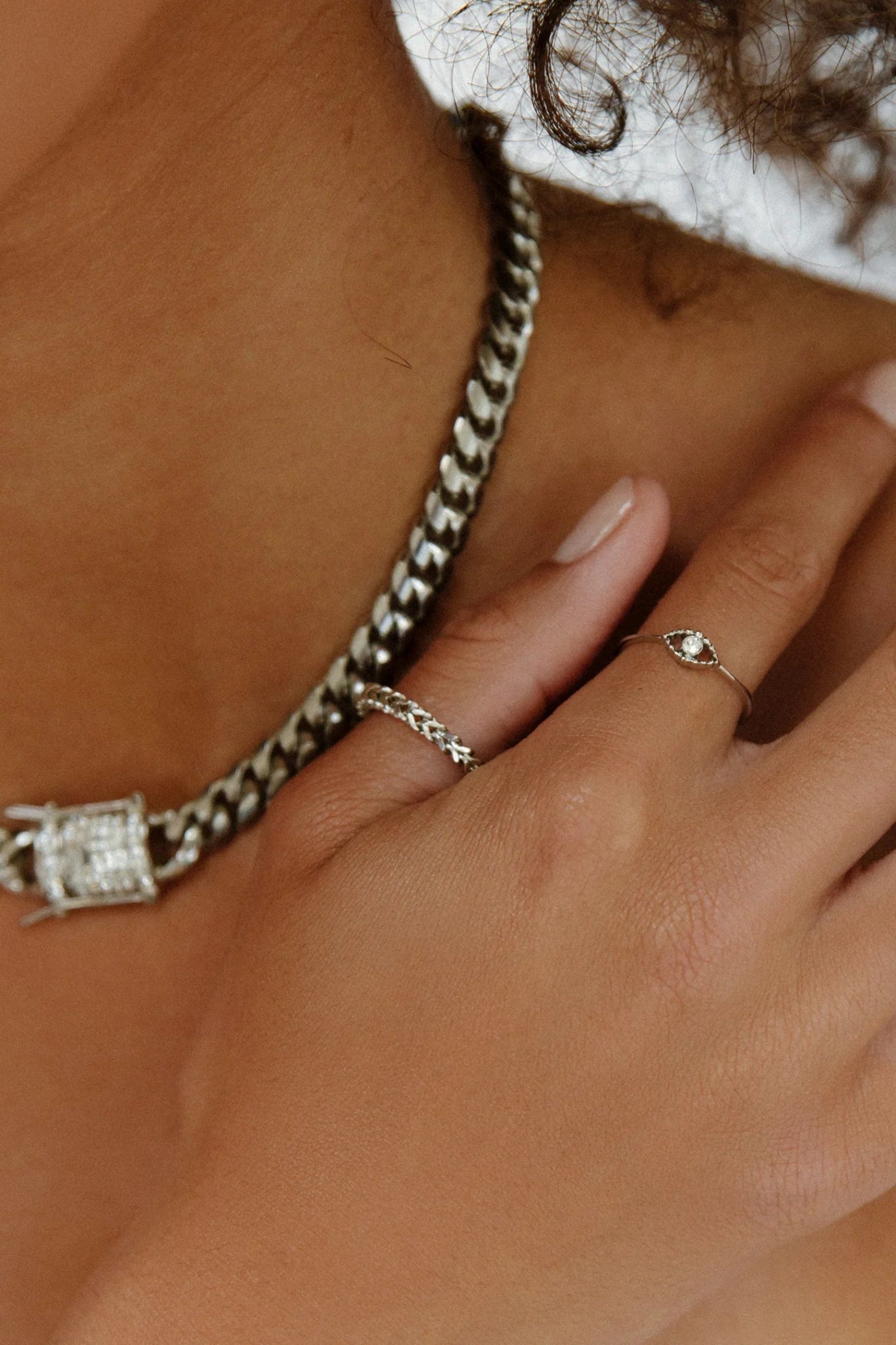 Thin Chain Ring - Sliver - AYUNA