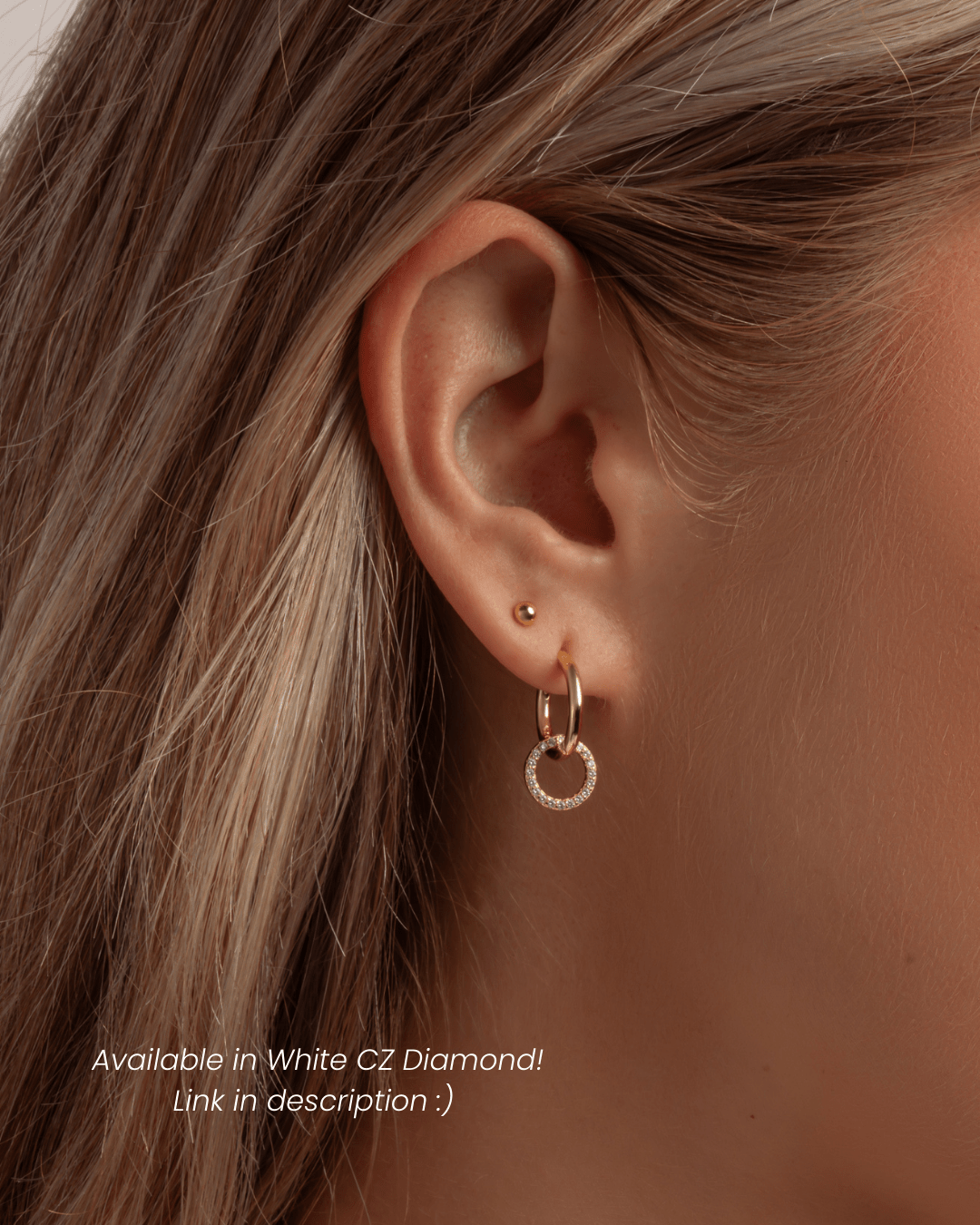 Turquoise Circle Charm Hoops - AYUNA