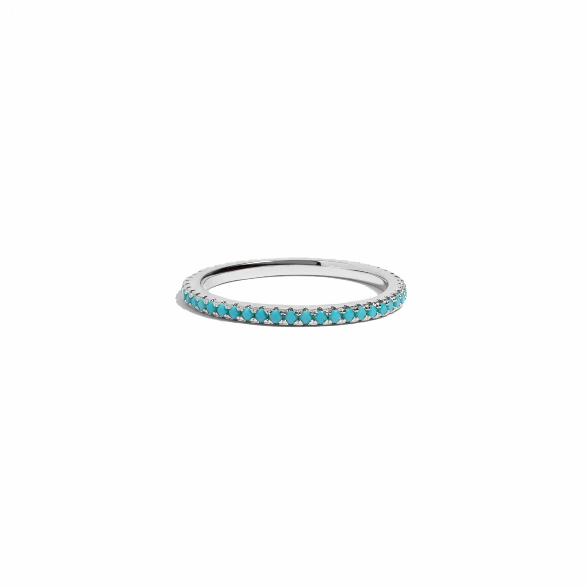 Turquoise Eternity Ring - AYUNA