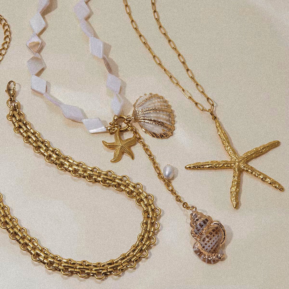 Y - Shape Shell Necklace - AYUNA