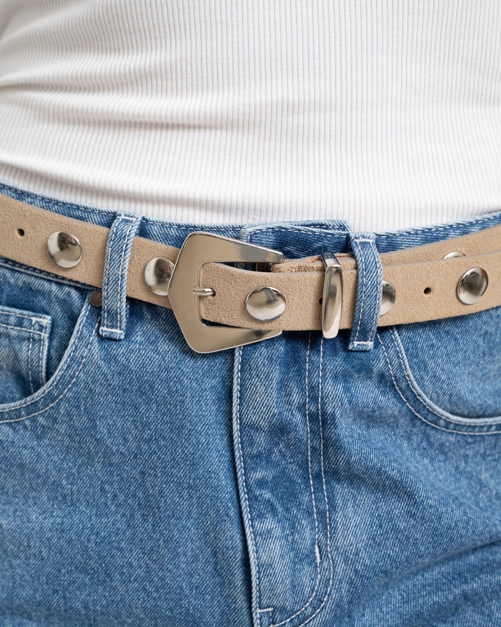 Yves Stud Belt Sand