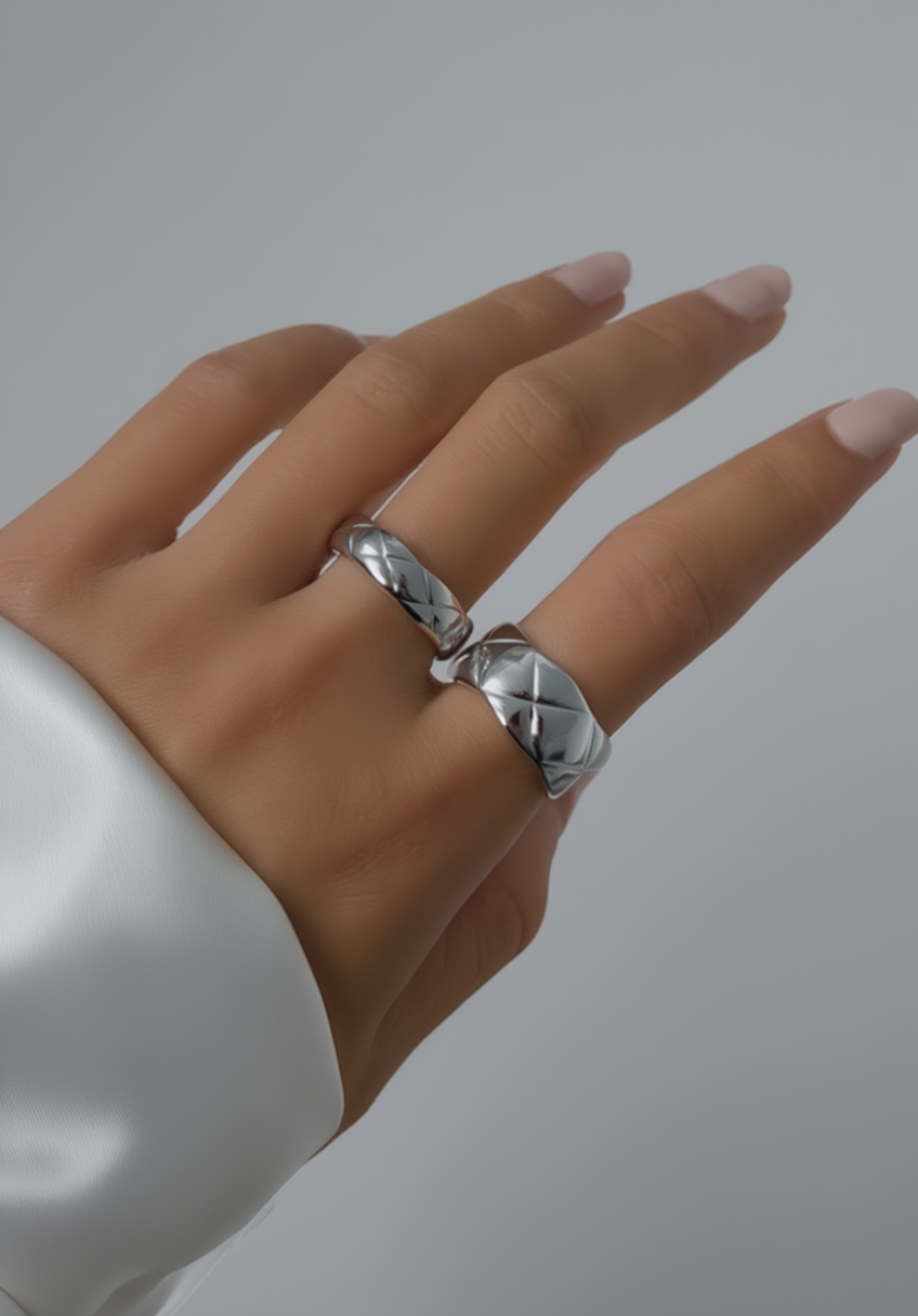 Aubrey Thick Band Ring -  Silver