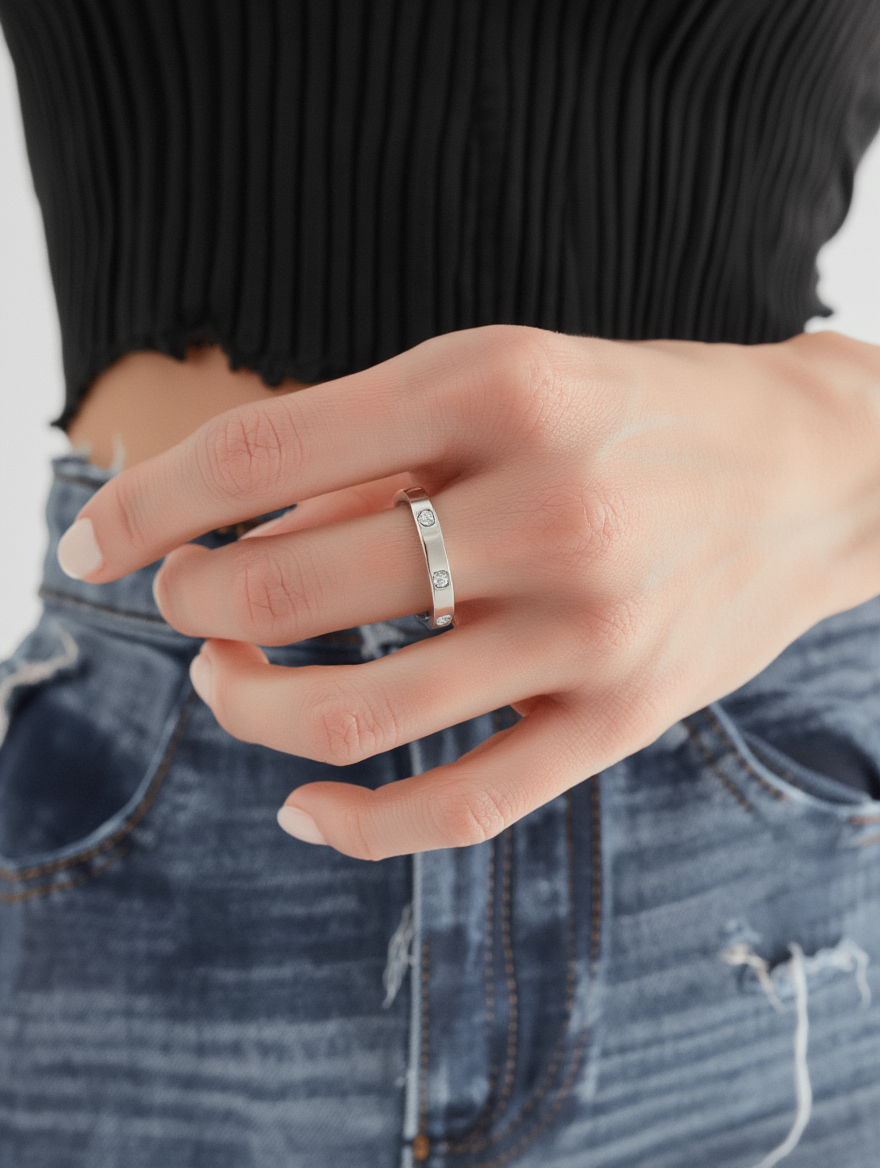 Blanca Ring Thin - Silver