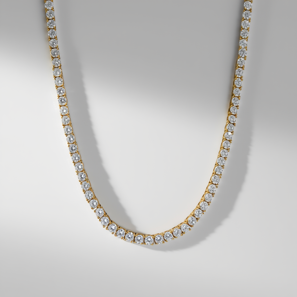 3mm Diamond Tennis Necklace