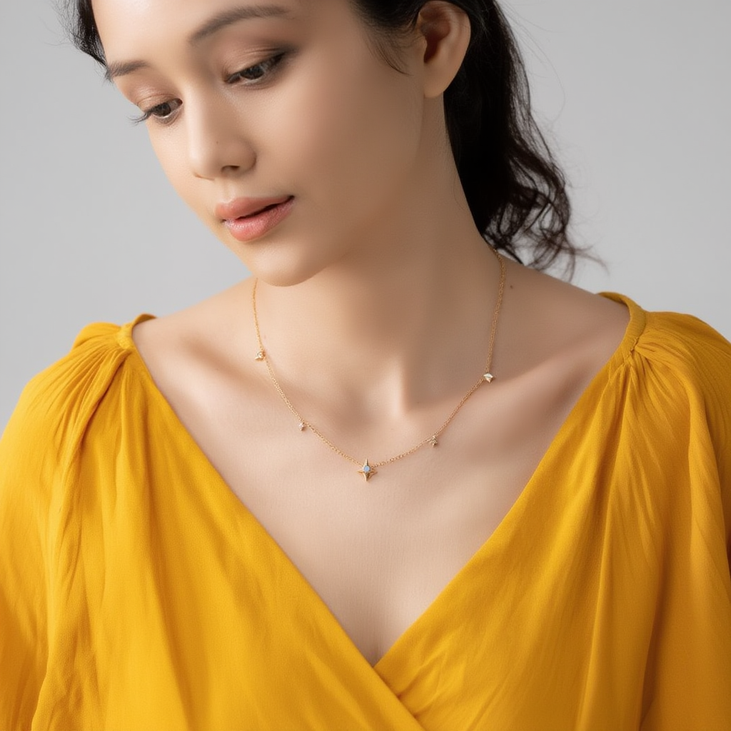 Collar delicado con estrellas