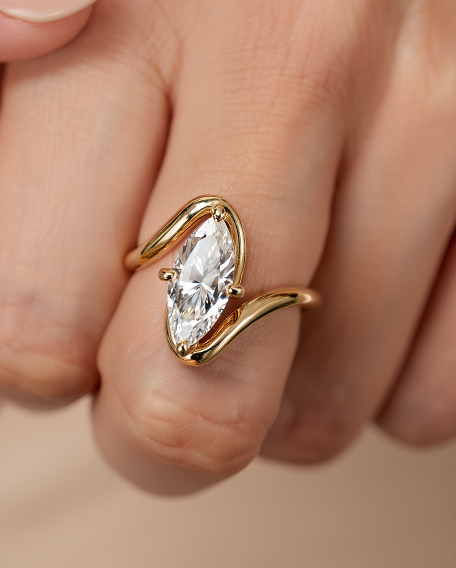 Marquise Swirl Ring