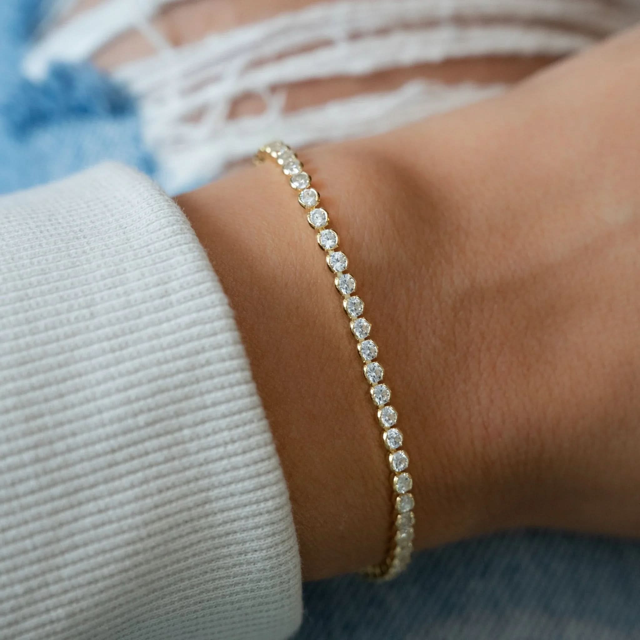 3mm Round Tennis Bracelet - AYUNA