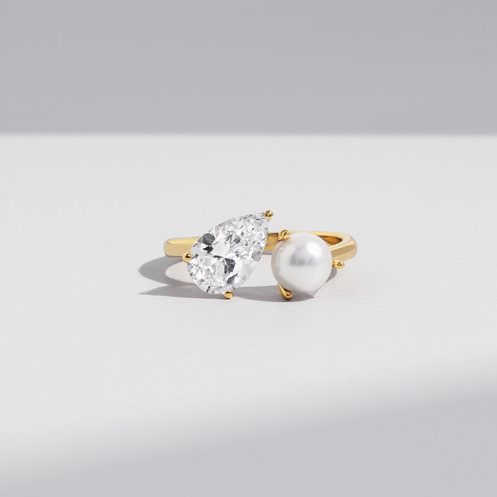 Toi et Moi Pearl Ring