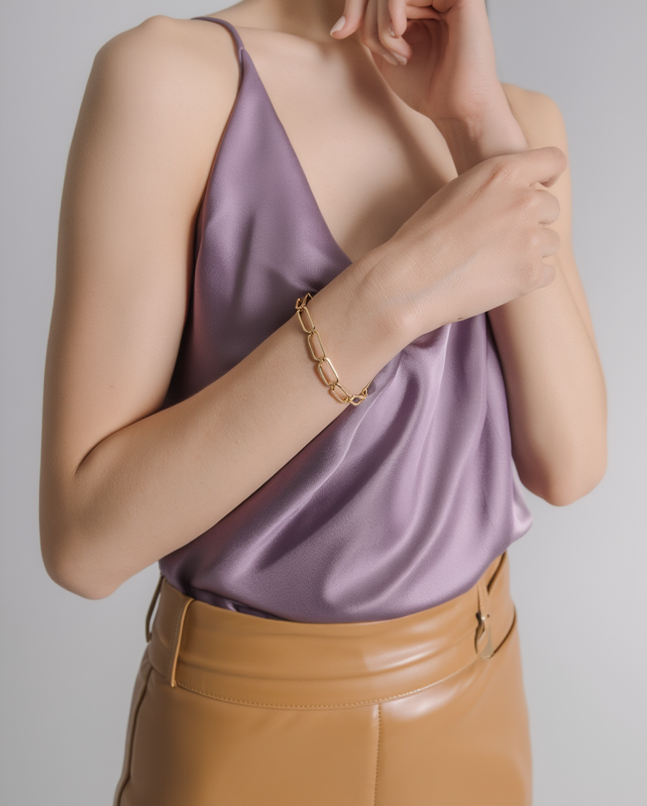 Chunky Paperclip Chain Bracelet