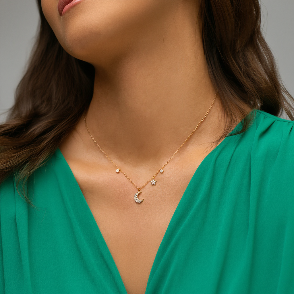 Dainty Moon Necklace