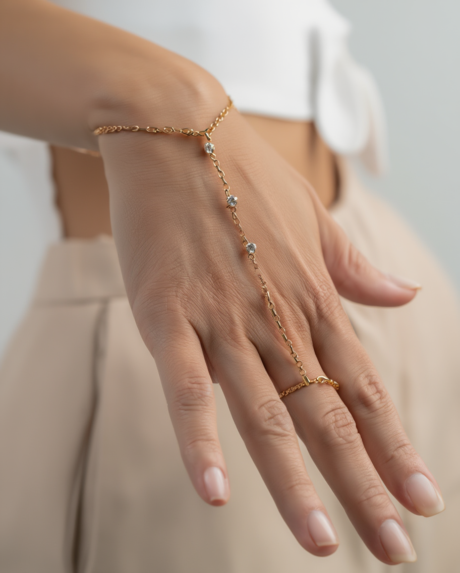 Crystals Hand Chain