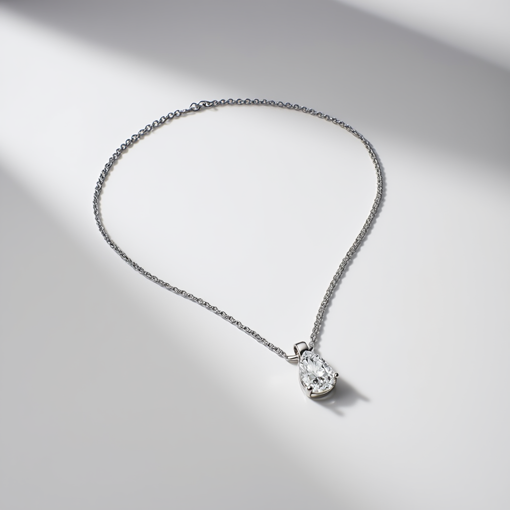 Iriss Necklace Pear - Silver