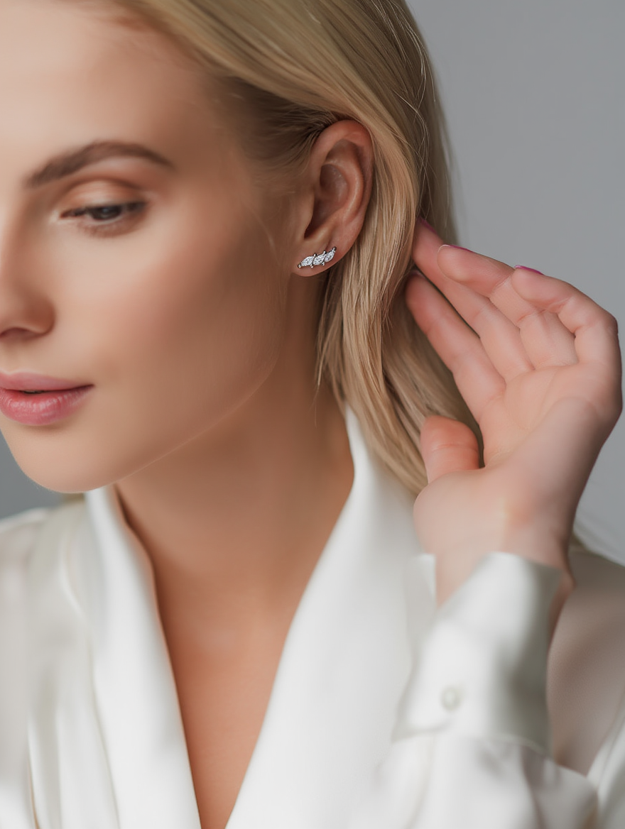 Pendientes Posie - Plata