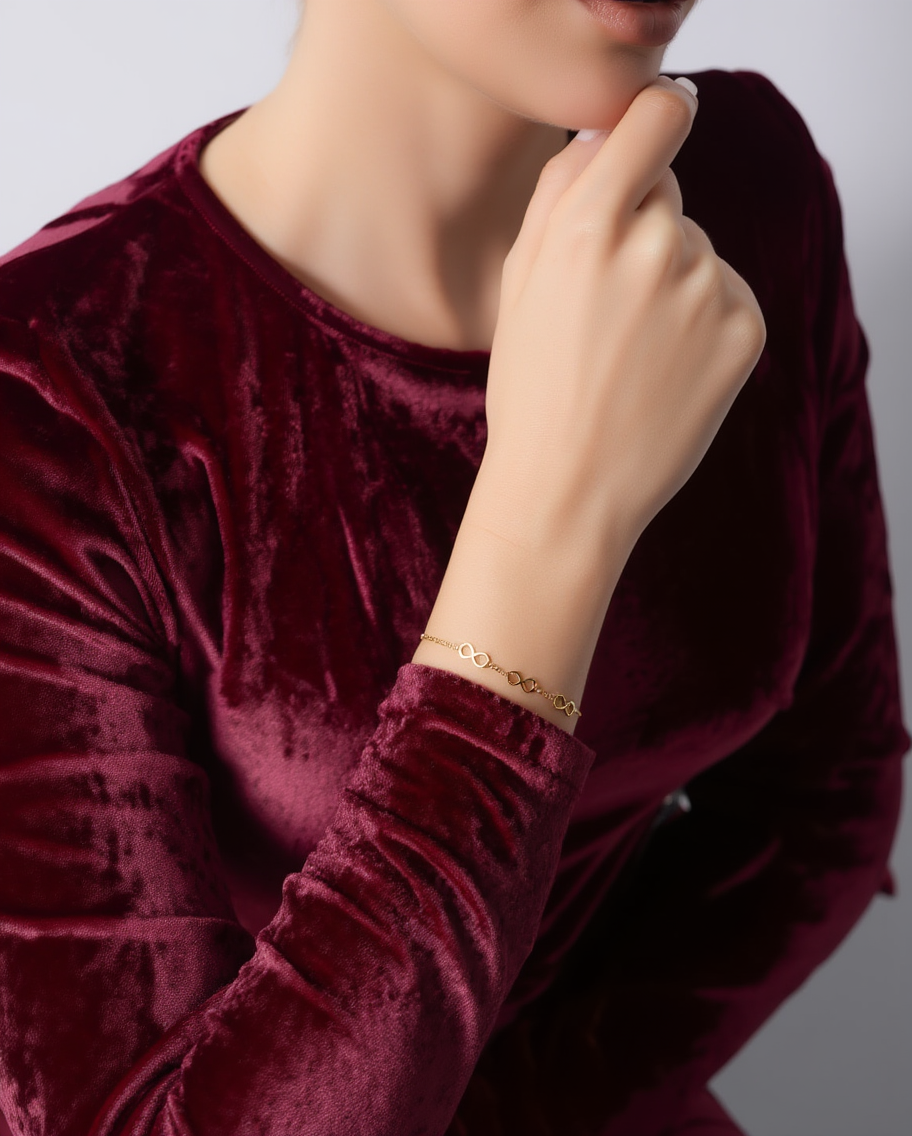 Infinity Sign Bracelet Anniversary Gift