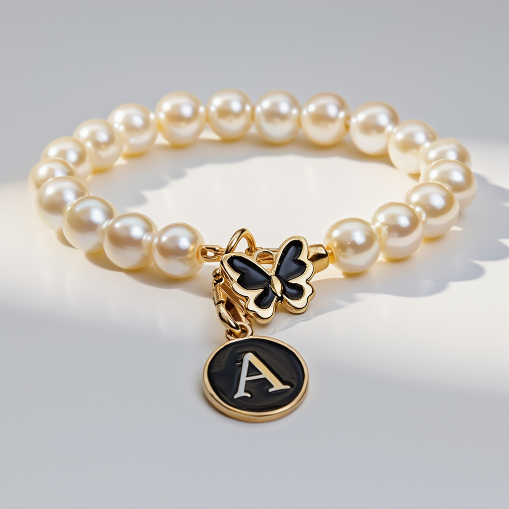 Pearl Chain Accessories Stanley Cup Initial Charms