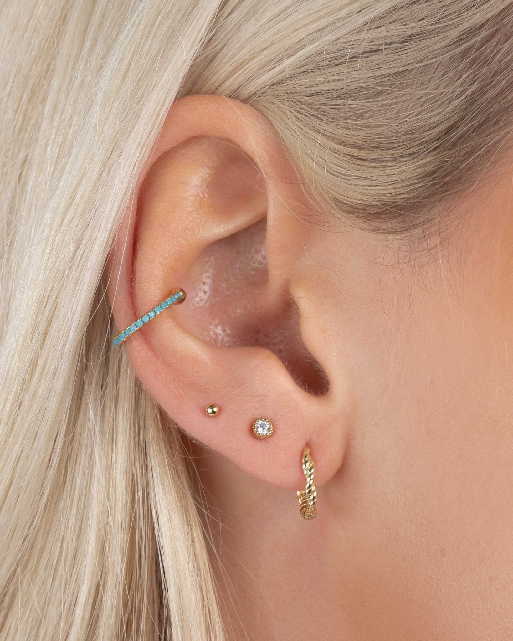 8mm Spiral Huggie - AYUNA