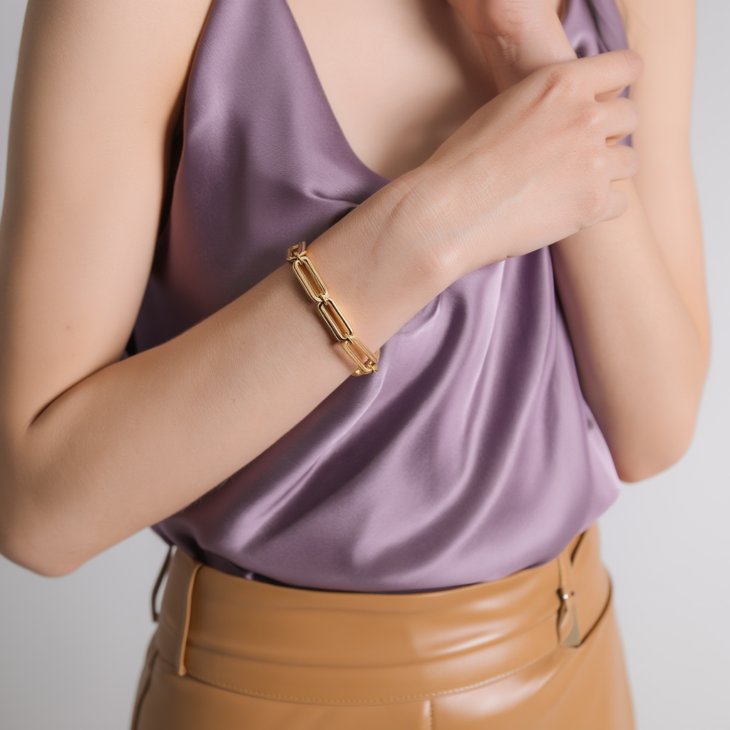 Chunky Paperclip Chain Bracelet