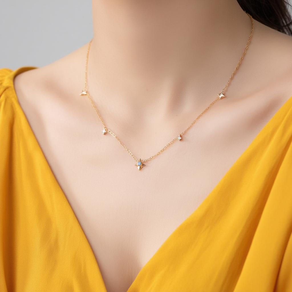 Collar delicado con estrellas