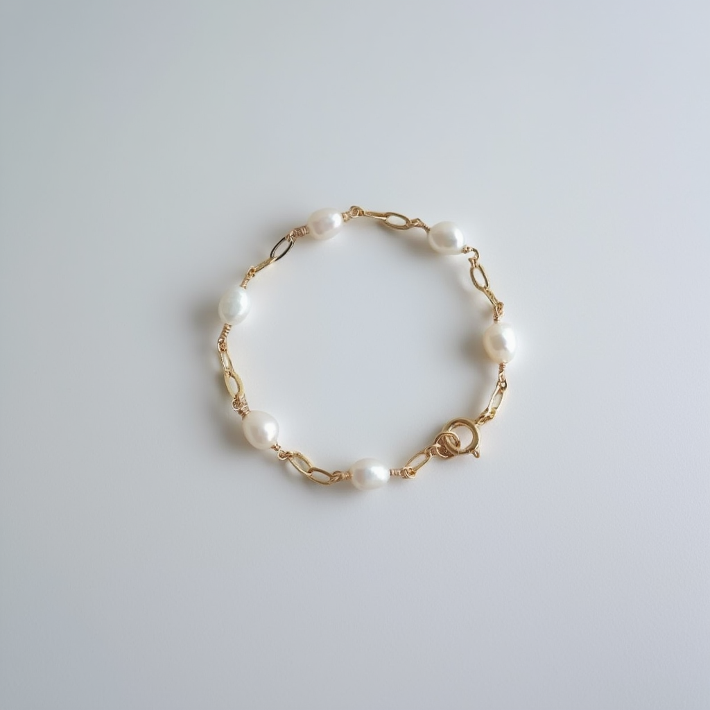 Pulsera de perlas naturales