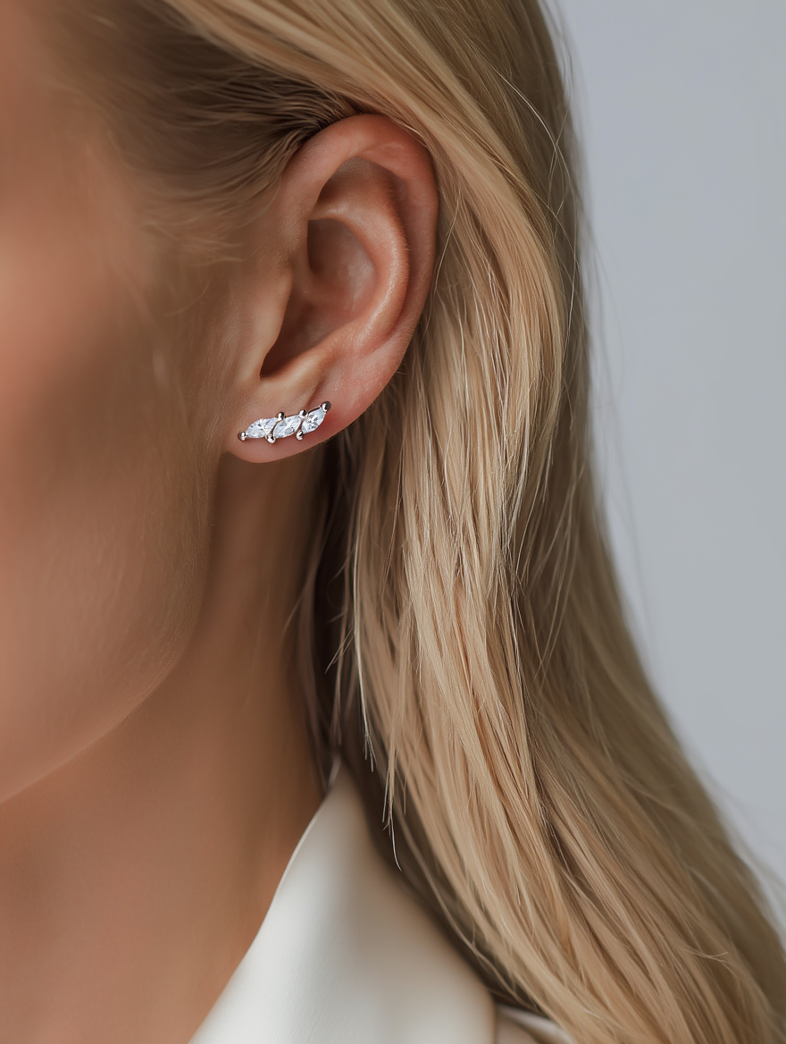 Pendientes Posie - Plata