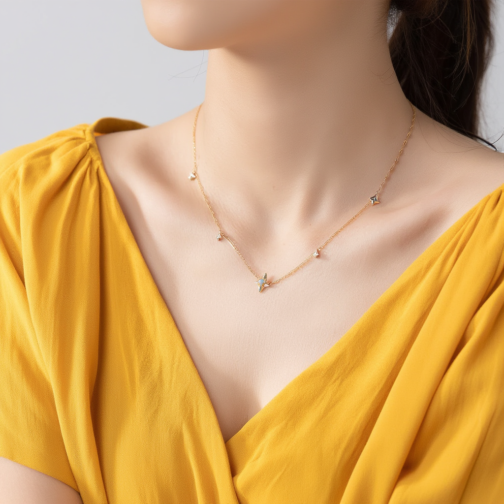 Collar delicado con estrellas