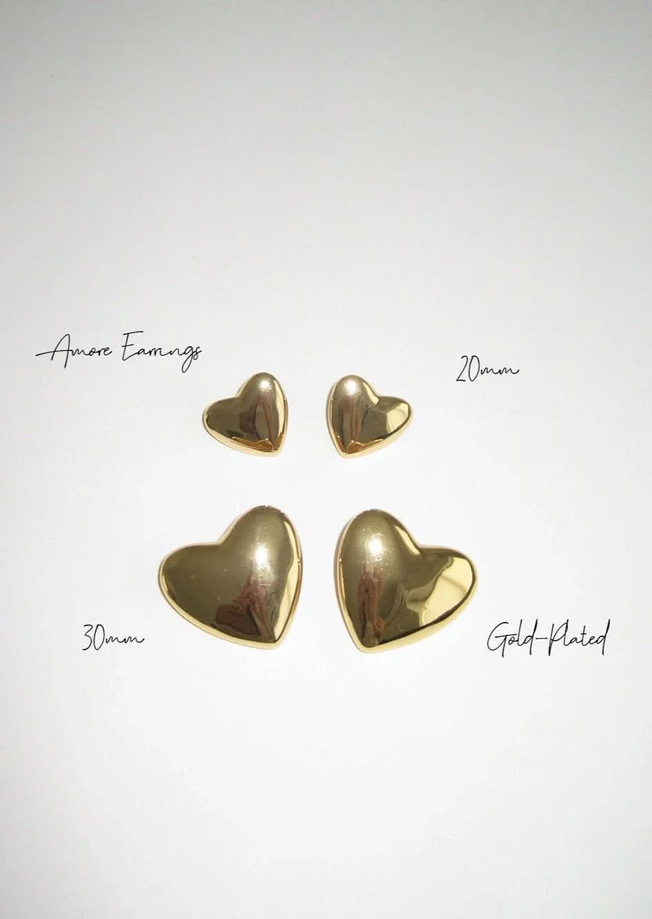Amore Earrings - Gold - AYUNA