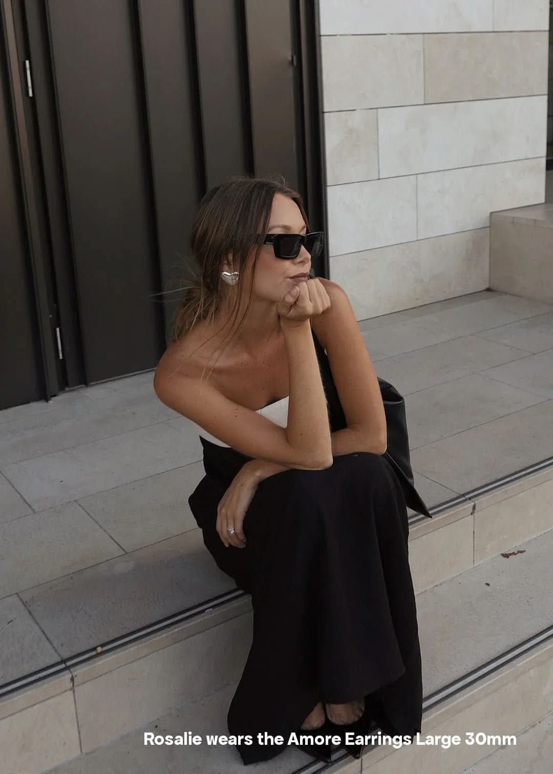 Amore Earrings - Silver - AYUNA