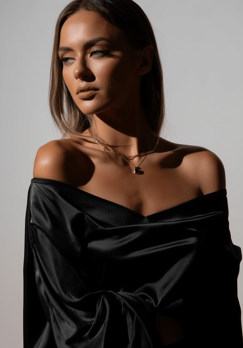 Anke Chain Necklace - Black Onyx - AYUNA