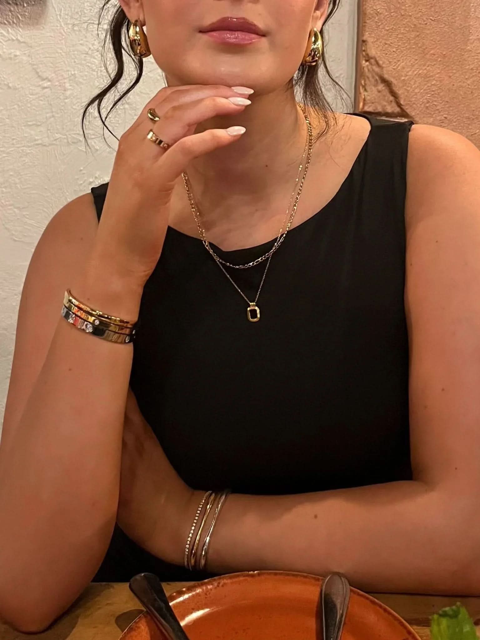 Anke Chain Necklace - Black Onyx - AYUNA