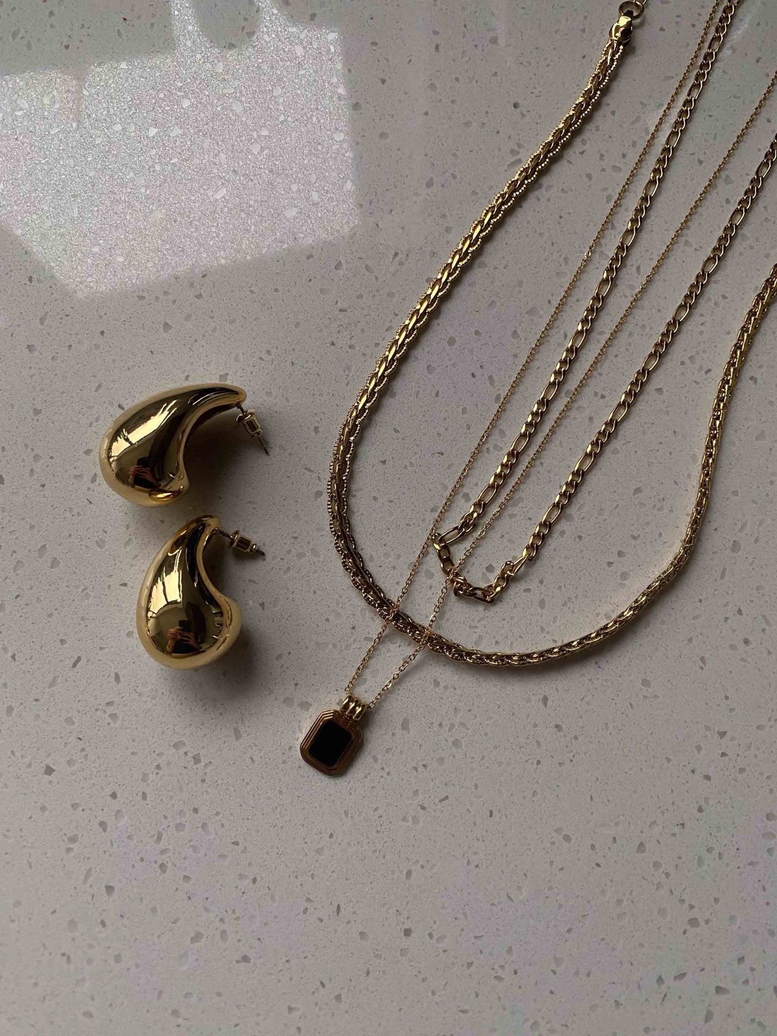 Anke Chain Necklace - Black Onyx - AYUNA