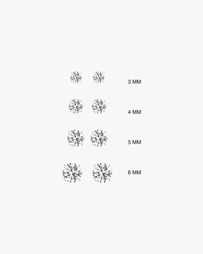 Aoi Studs (4 Sizes) - Silver - AYUNA