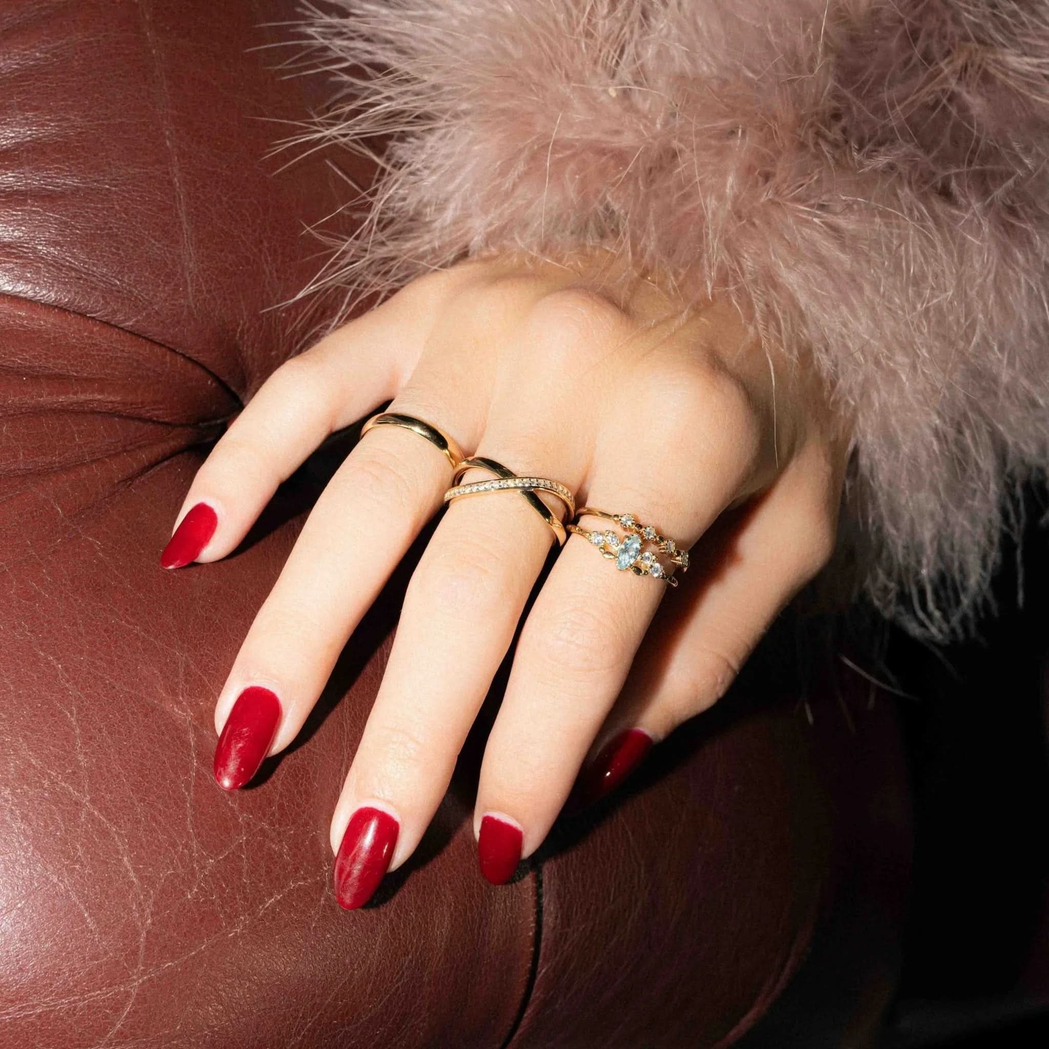 Aquamarine Ring Set - AYUNA