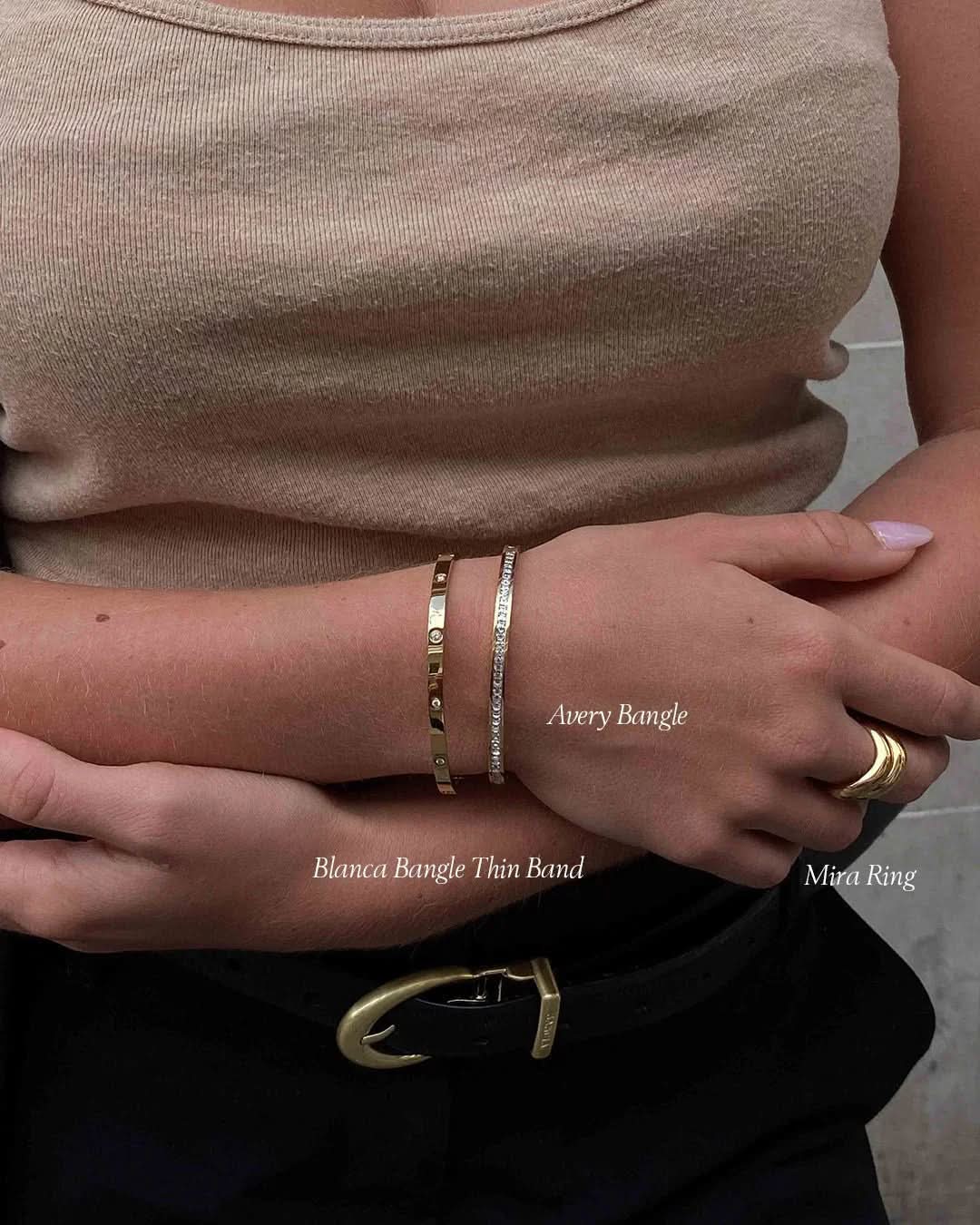 Avery Bangle - Gold - AYUNA