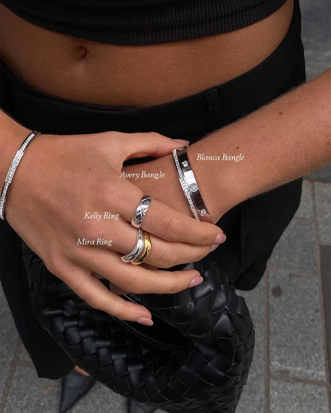 Avery Bangle - Silver - AYUNA