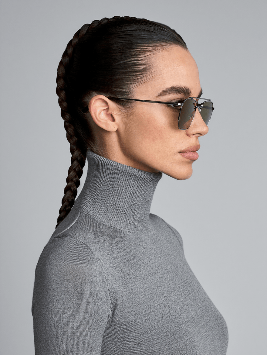 Aviator - Silver/Khaki - AYUNA