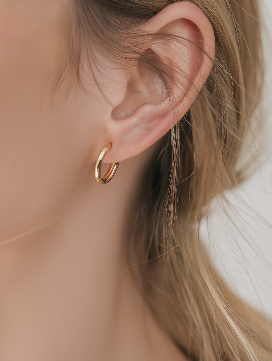 Pendientes Cova - Huggies dorados