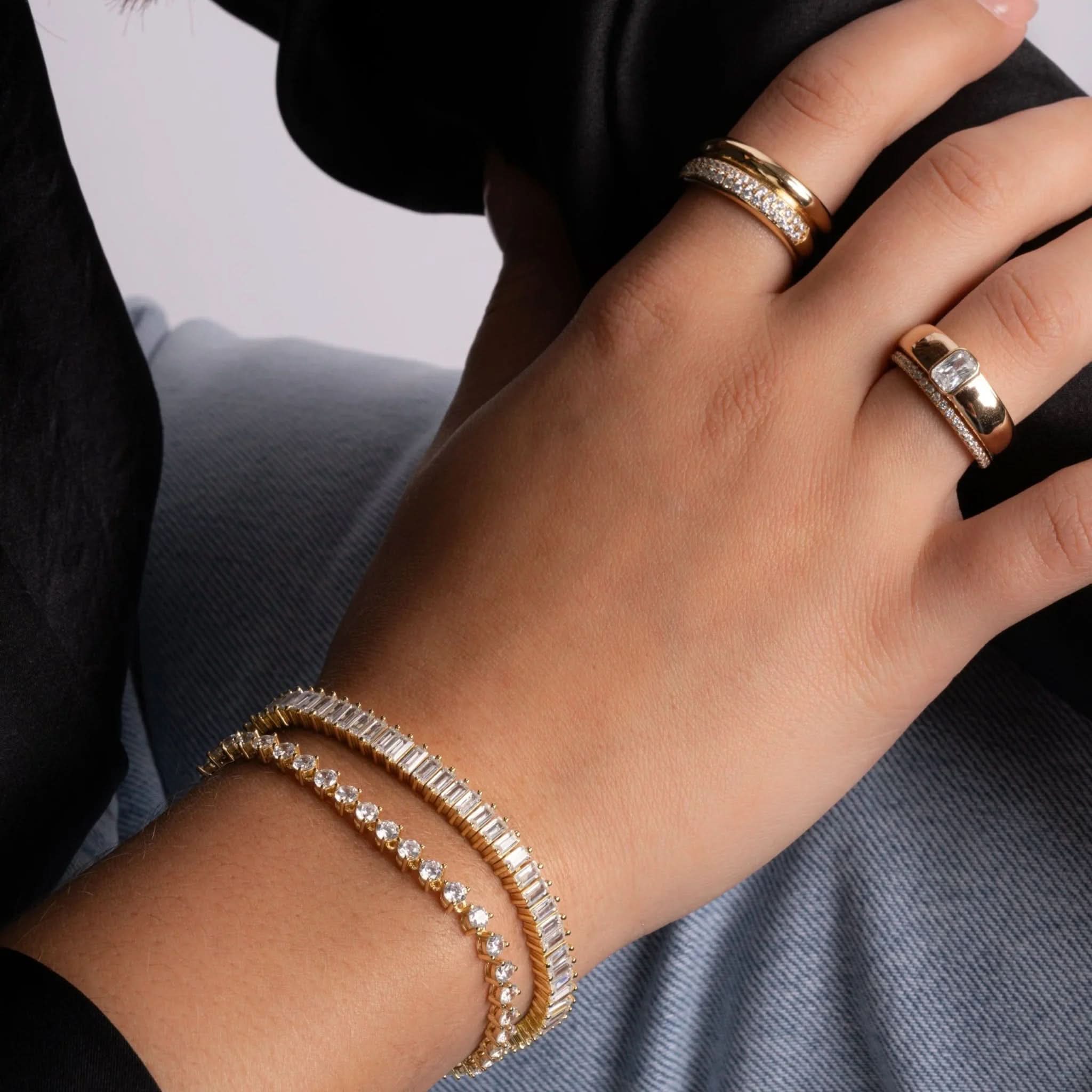 Baguette Dome Ring - AYUNA