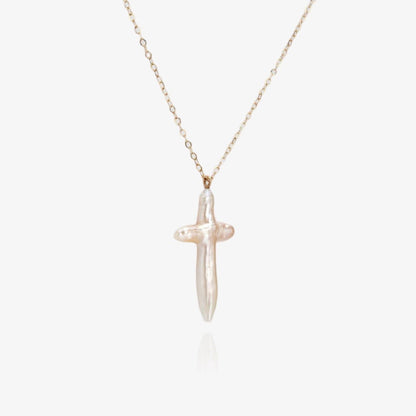 Baroque Pearl Cross - AYUNA