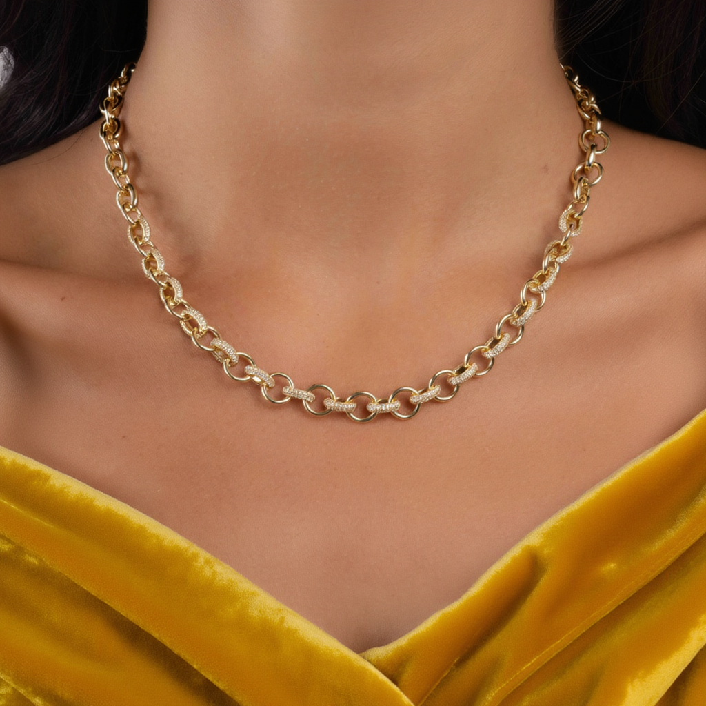 Statement Pavé Necklace
