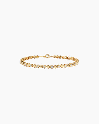 Bead & Bezel Tennis Bracelet - AYUNA